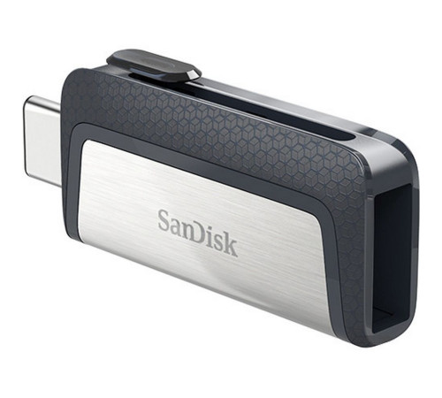 USB накопитель 128GB SanDisk Ultra Dual USB 3.2 Gen 1, черный/серебристый