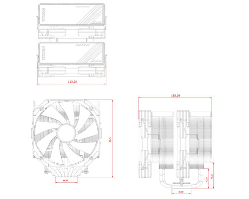 Вентилятор для процессора ID-Cooling FROZN A720, черный