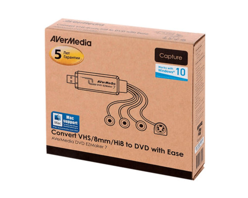Устройство видеозахвата внешнее AVER Media DVD EZMaker 7 Устройство видеозахвата внешнее AVER Media DVD EZMaker 7