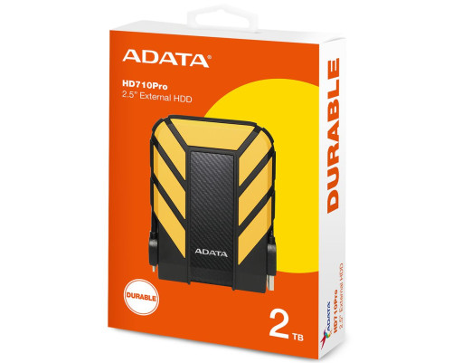Жесткий диск внешний 2TB ADATA HD710 Pro, USB 3.1, желтый/черный Жесткий диск внешний 2TB ADATA HD710 Pro, USB 3.1, желтый/черный
