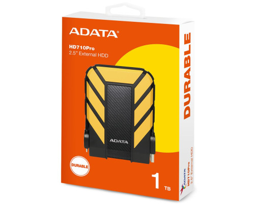 Внешний жесткий диск 1TB ADATA HD710 Pro, USB 3.1, желтый/черный Внешний жесткий диск 1TB ADATA HD710 Pro, USB 3.1, желтый/черный