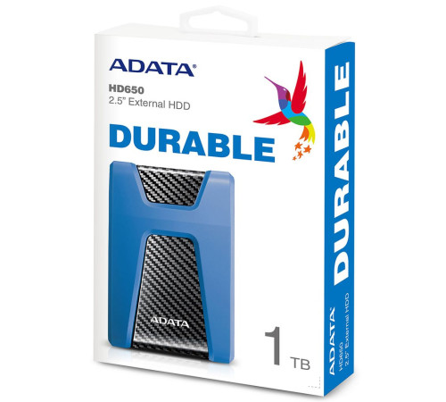 Внешний жесткий диск 1TB ADATA HD650, USB 3.1, синий/черный