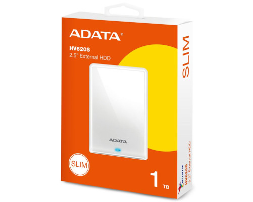 Внешний жесткий диск 1TB ADATA HV620S, USB 3.2, белый Внешний жесткий диск 1TB ADATA HV620S, USB 3.2, белый