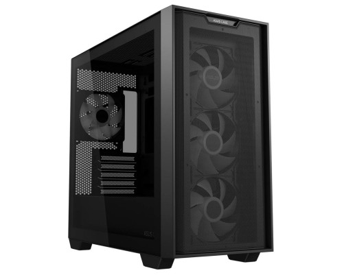 Корпус ASUS A21 PLUS TG ARGB BLACK-SI ARGB FANS/BLK/EPS