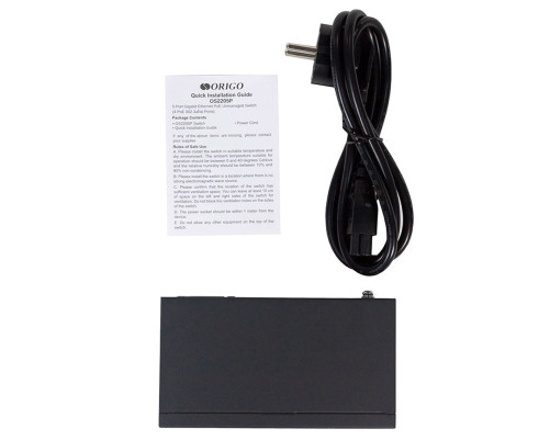 Коммутатор ORIGO OS2205P/60W/A1A, черный Коммутатор ORIGO OS2205P/60W/A1A, черный