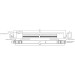 Панель осветительная Hyperline TL19-LED-10W-EU, 19", LED 10W, 110/220V, 483х30х48мм, 2 м