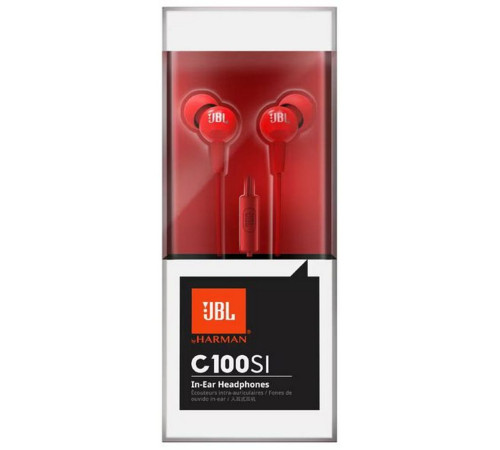 Гарнитура беспроводная JBL C100S, красный