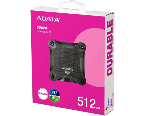 Внешний накопитель SSD 512GB ADATA SD620, USB 3.2, черный Внешний накопитель SSD 512GB ADATA SD620, USB 3.2, черный