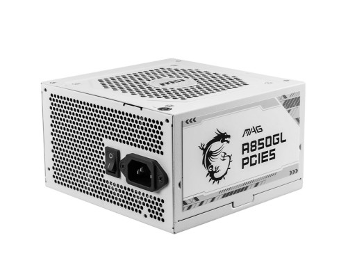 Блок питания 850 Вт MSI MAG A850GL PCIE5, белый Блок питания 850 Вт MSI MAG A850GL PCIE5, белый
