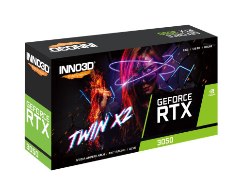 Видеокарта INNO3D RTX3050 TWIN X2 8GB, GDDR6/128-bit Видеокарта INNO3D RTX3050 TWIN X2 8GB, GDDR6/128-bit