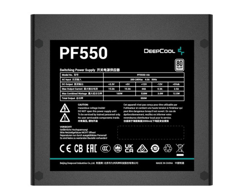 Блок питания 550 Вт Deepcool PF550 (R-PF550D-HA0B-WDEU)