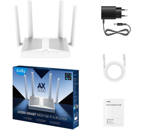 Маршрутизатор CUDY WR3000E, белый