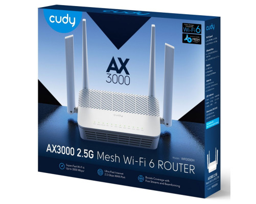 Маршрутизатор CUDY WR3000H, белый Маршрутизатор CUDY WR3000H, белый