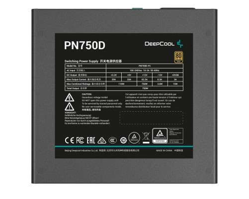 Блок питания 750 Вт Deepcool GamerStorm PN750D Блок питания 750 Вт Deepcool GamerStorm PN750D