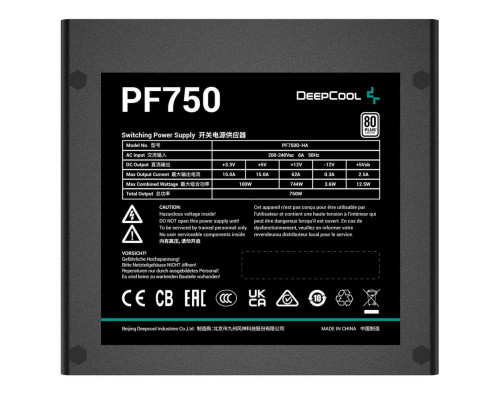Блок питания 750 Вт Deepcool PF750