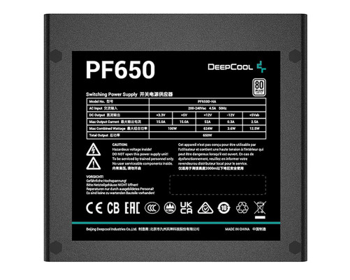 Блок питания 650 Вт Deepcool PF650