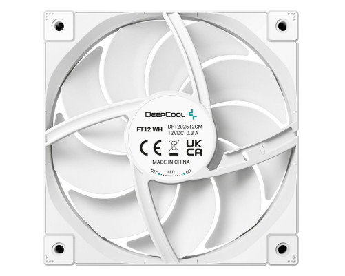 Вентилятор для корпуса Deepcool FT12 WH, белый