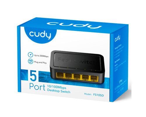 Коммутатор CUDY FS105D, черный