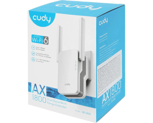 Усилитель/повторитель Wi-Fi CUDY RE1800, белый