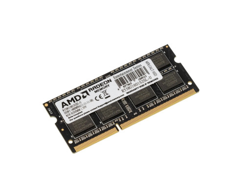 Модуль оперативной памяти AMD Radeon 8GB R5 Entertainment Series Black DDR3L 1600Mhz SO-DIMM, CL11, 1.35V, Retail Модуль оперативной памяти AMD Radeon 8GB R5 Entertainment Series Black DDR3L 1600Mhz SO-DIMM, CL11, 1.35V, Retail