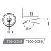Жало со встроенным нагревателем , T50-0.3IS