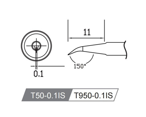 Жало со встроенным нагревателем , T50-0.1IS Жало со встроенным нагревателем , T50-0.1IS