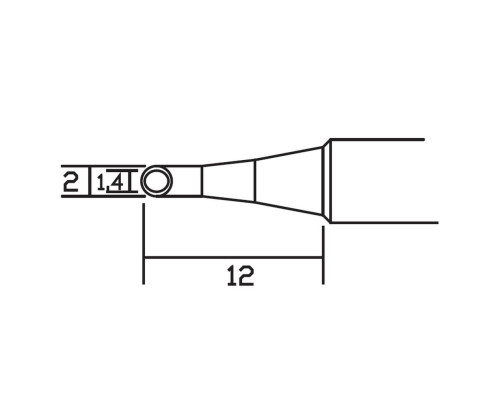 Жало со встроенным нагревателем , T130-2.0CM Жало со встроенным нагревателем , T130-2.0CM