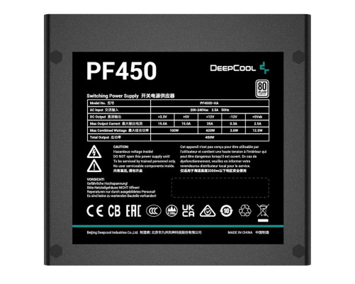 Блок питания 450 Вт Deepcool PF450 Блок питания 450 Вт Deepcool PF450