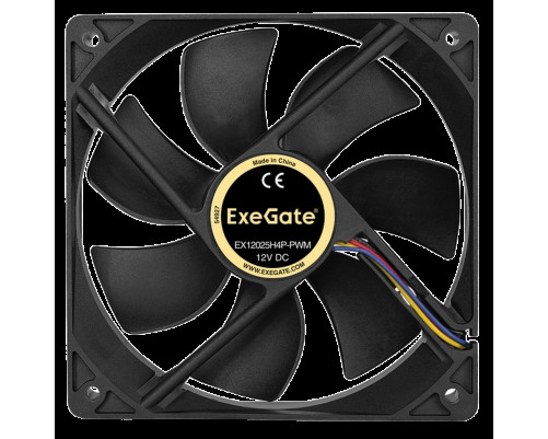 Вентилятор для корпуса ExeGate EX12025H4P-PWM, черный