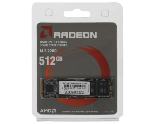 Твердотельный накопитель AMD Radeon R3, 512GB, M.2(22x80mm) Твердотельный накопитель AMD Radeon R3, 512GB, M.2(22x80mm)