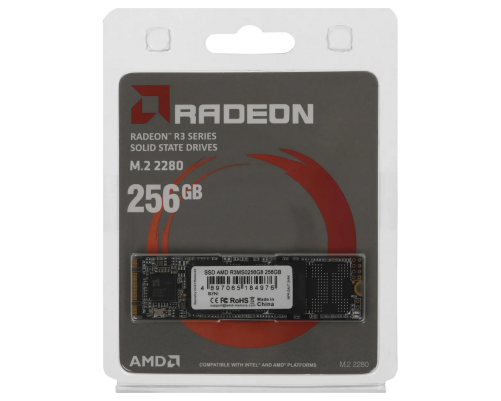 Твердотельный накопитель SSD AMD Radeon R3, 256GB, M.2(22x80mm) Твердотельный накопитель SSD AMD Radeon R3, 256GB, M.2(22x80mm)