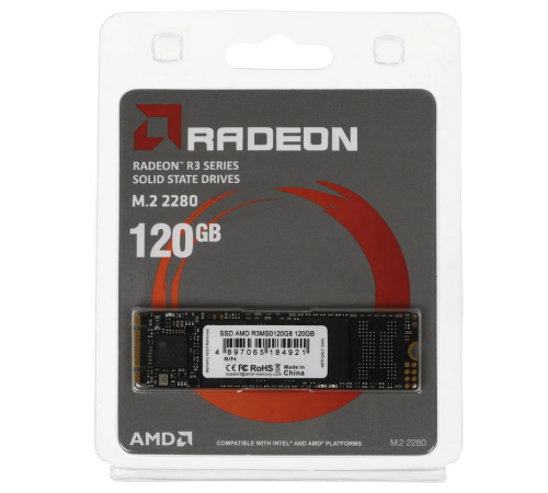 Твердотельный накопитель AMD Radeon R3, 120GB, M.2(22x80mm)