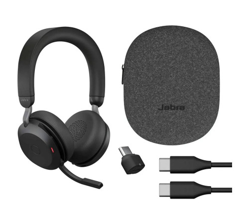 Гарнитура беспроводная Jabra Evolve2 75, Link380c MS Stereo, черный