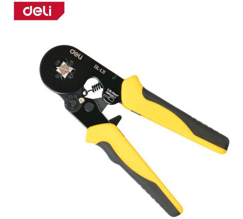 Пресс-клещи квадратные Deli DL-L11 для обжима наконечников 0,25-10 кв.мм