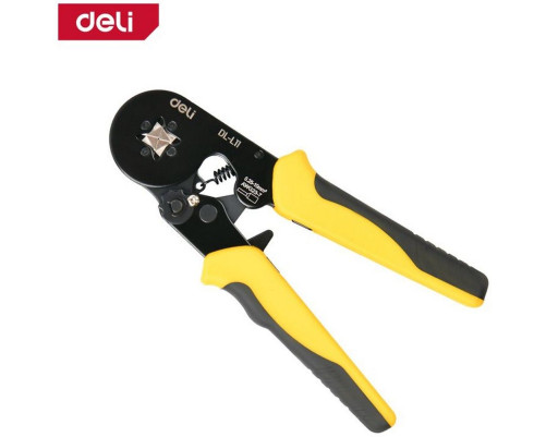 Пресс-клещи квадратные Deli DL-L11 для обжима наконечников 0,25-10 кв.мм