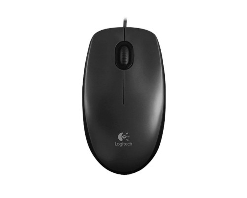 Мышь проводная Logitech M100, темно-серый