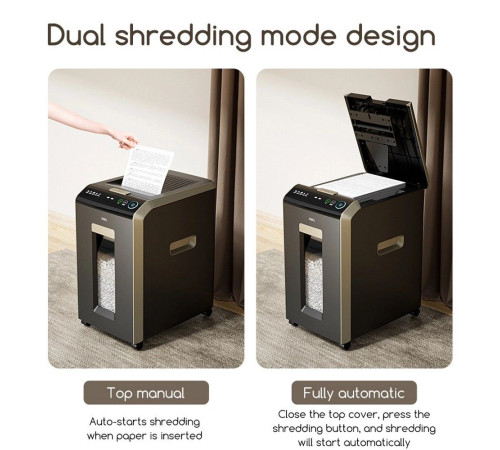 Уничтожитель документов Deli ET089, черный