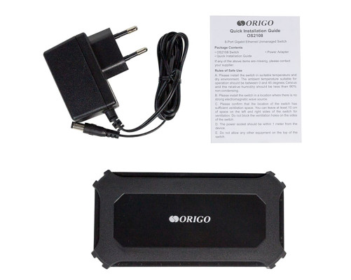 Коммутатор ORIGO OS2108/A1A, черный