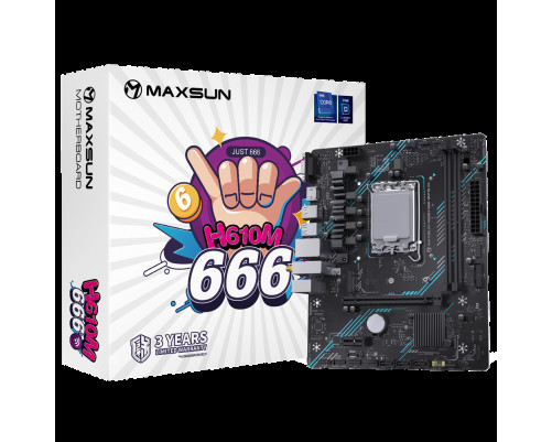 Материнская плата Maxsun MS-H610M 666 WIFI6 D5 (LGA1700) Материнская плата Maxsun MS-H610M 666 WIFI6 D5 (LGA1700)