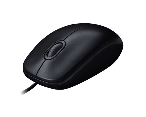 Мышь проводная Logitech M100, черный
