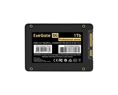Твердотельный накопитель ExeGate NextPro+ UV500TS1TB, 1TB, 2.5" Твердотельный накопитель ExeGate NextPro+ UV500TS1TB, 1TB, 2.5"