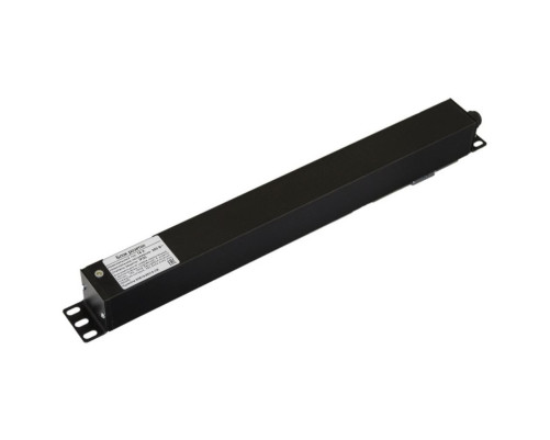 Блок розеток Hyperline SHE19-8SH-S-CB, 19", горизонтальный, 8 розеток, без кабеля питания, клеммная колодка 16A, 250В, алюминий, черный Блок розеток Hyperline SHE19-8SH-S-CB, 19", горизонтальный, 8 розеток, без кабеля питания, клеммная колодка 16A, 250В, алюминий, черный