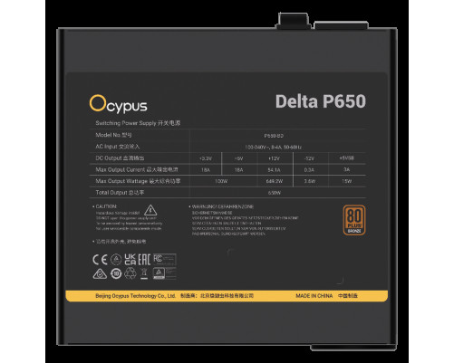 Блок питания 650 Вт Ocypus Delta P650 Блок питания 650 Вт Ocypus Delta P650