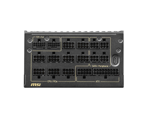Блок питания 1600 Вт MSI MEG Ai1600T PCIE5 , черный Блок питания 1600 Вт MSI MEG Ai1600T PCIE5 , черный