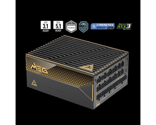 Блок питания 1600 Вт MSI MEG Ai1600T PCIE5 , черный Блок питания 1600 Вт MSI MEG Ai1600T PCIE5 , черный
