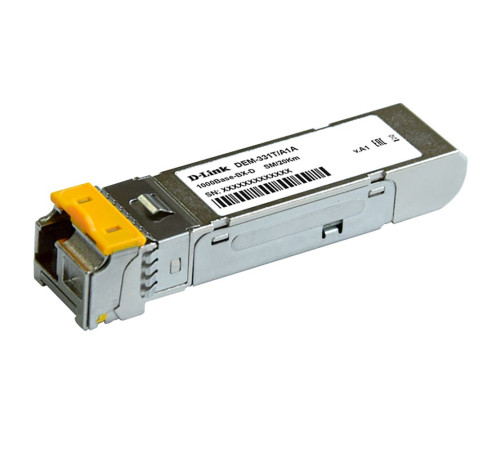 Трансивер D-Link 331T/20KM/A1A WDM SFP-трансивер с 1 портом 1000BASE-BX-D (Tx:1550 нм, Rx:1310 нм) для одномодового оптического кабеля