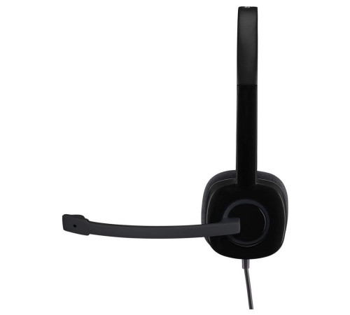 Гарнитура проводная игровая Logitech H151, черный
