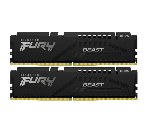 Модуль оперативной памяти Kingston 64GB FURY Beast DDR5 6400Mhz DIMM, CL32, 1.4V, kit 2*32gb
