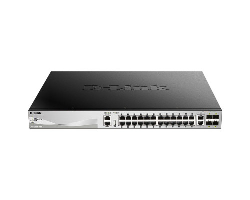 Коммутатор D-Link DGS-3130-30PS/B2A, черный
