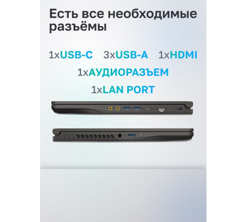 Ноутбук MSI Thin 15 B12UCX-3061XRU Intel Core i7-12650H/16Gb/SSD512Gb/RTX 2050 4Gb/15.6"/IPS/FHD/144Hz/NoOS/Cosmos Gray (9S7-16R831-3061)